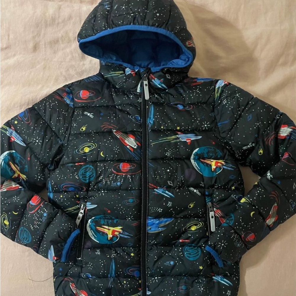 Hanna Andersson Kids Solar System Puffer Jacket - Size 10 (140)